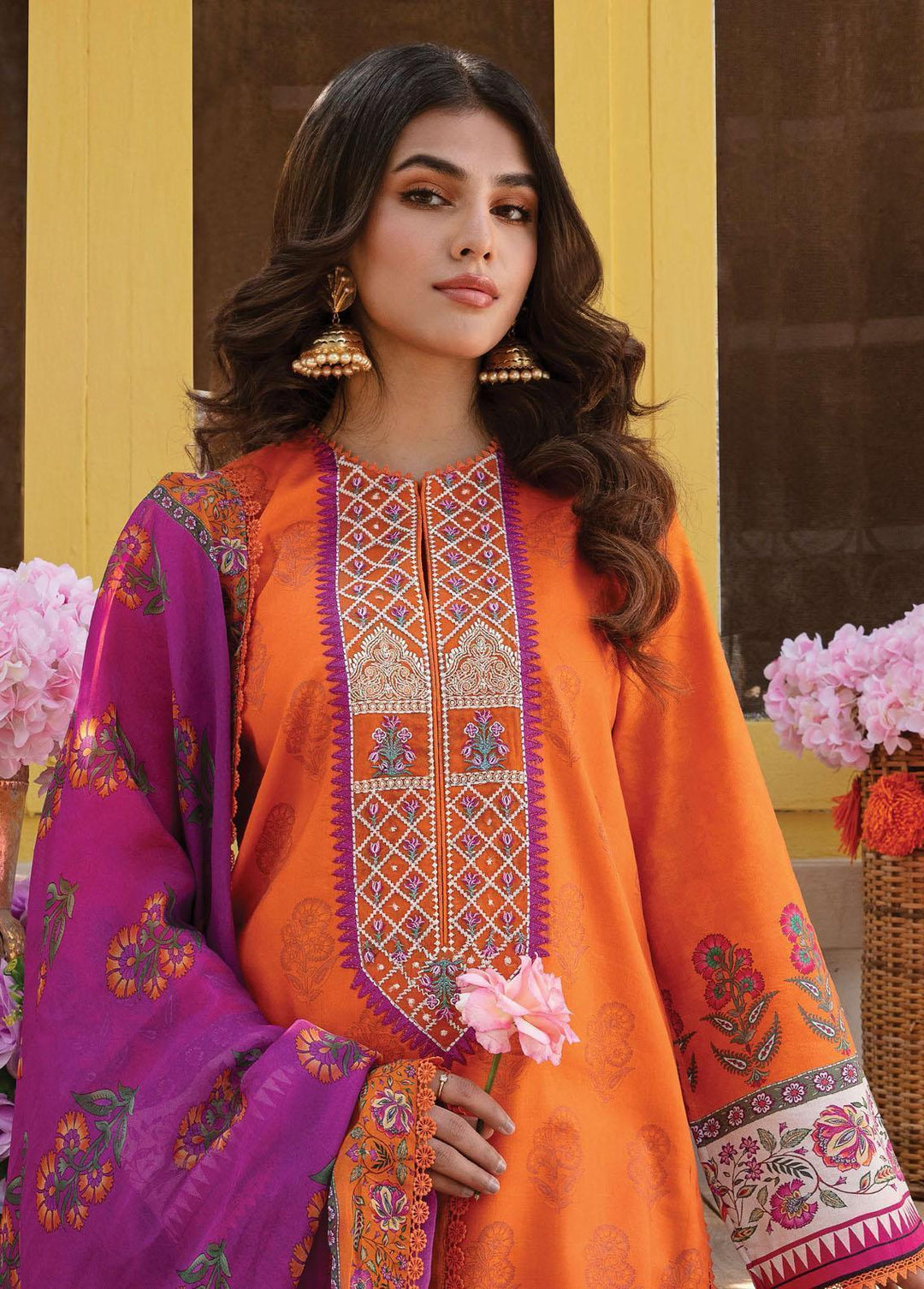 Rangreza by Afrozeh Embroidered Lawn Suits Unstitched 3 Piece AF23R 001 Aurora - Spring / Summer Collection