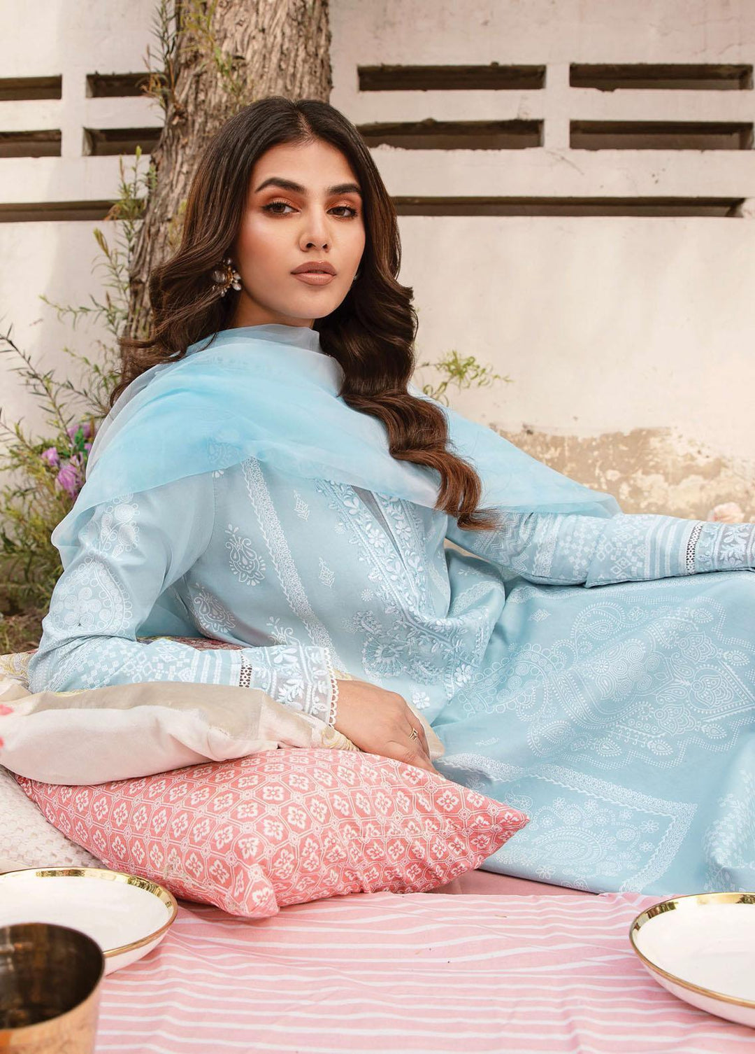 Rangreza by Afrozeh Embroidered Lawn Suits Unstitched 3 Piece AF23R 002 Serein - Spring / Summer Collection