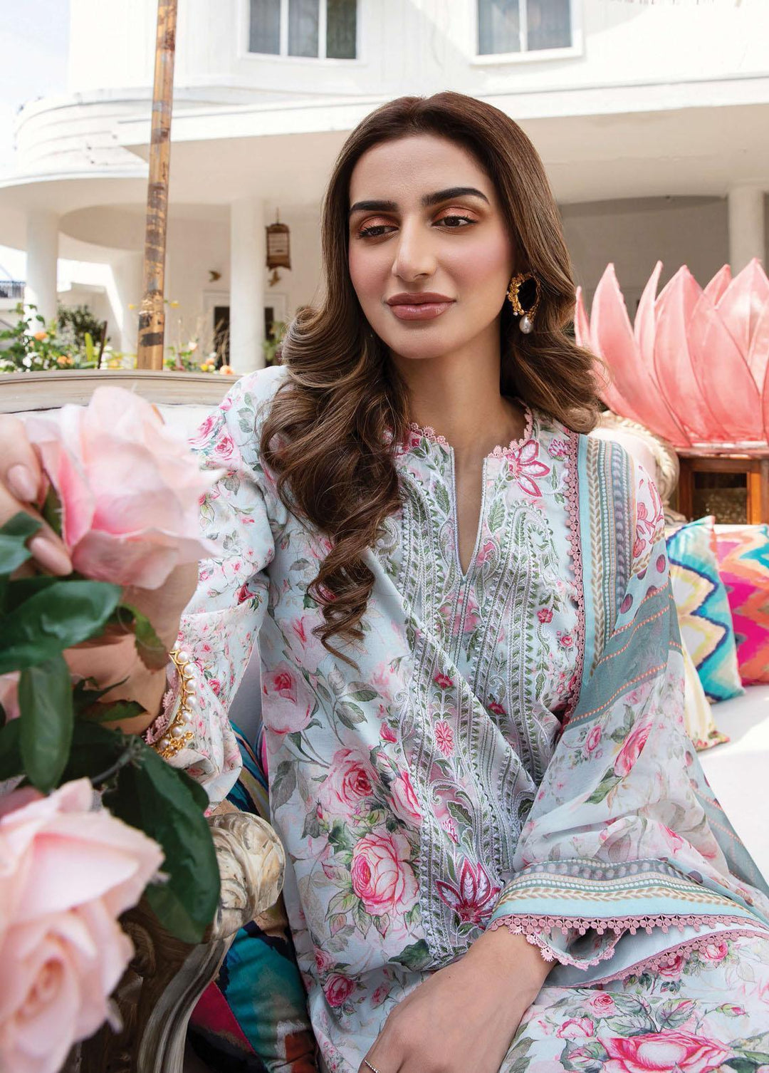 Rangreza by Afrozeh Embroidered Lawn Suits Unstitched 3 Piece AF23R 005 Eunoia - Spring / Summer Collection