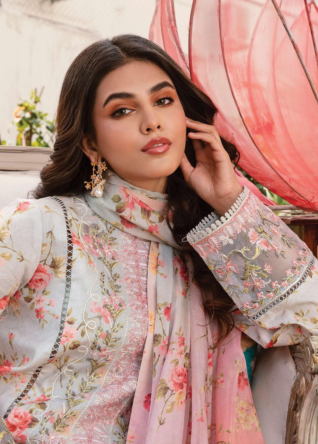 Rangreza by Afrozeh Embroidered Lawn Suits Unstitched 3 Piece AF23R 006 Solasta - Spring / Summer Collection