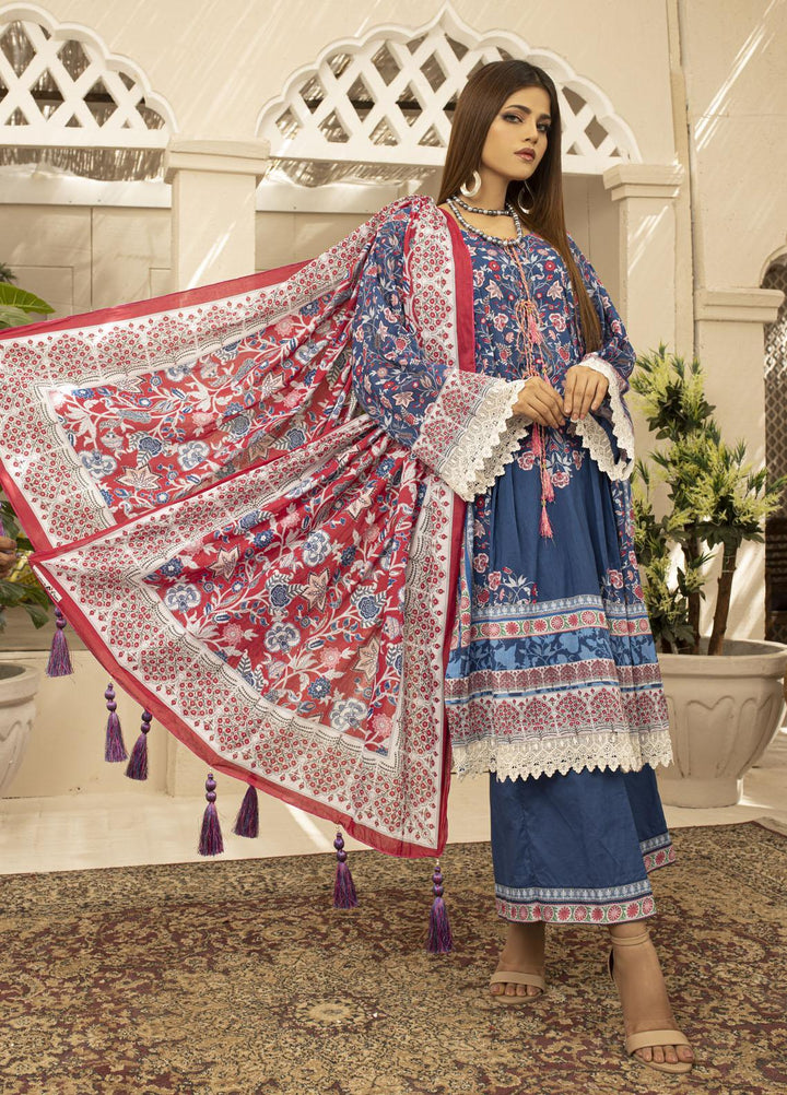 Rangreza By AY Textile Printed Lawn Suits Unstitched 3 Piece AYT23R D4 - Summer Collection
