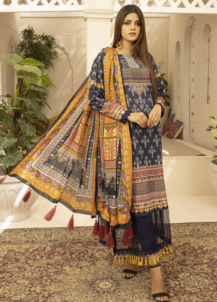 Rangreza By AY Textile Printed Lawn Suits Unstitched 3 Piece AYT23R D7 - Summer Collection