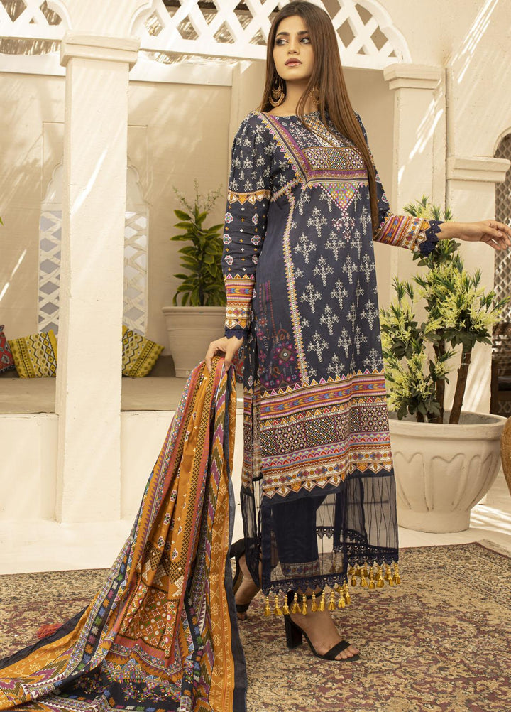 Rangreza By AY Textile Printed Lawn Suits Unstitched 3 Piece AYT23R D7 - Summer Collection