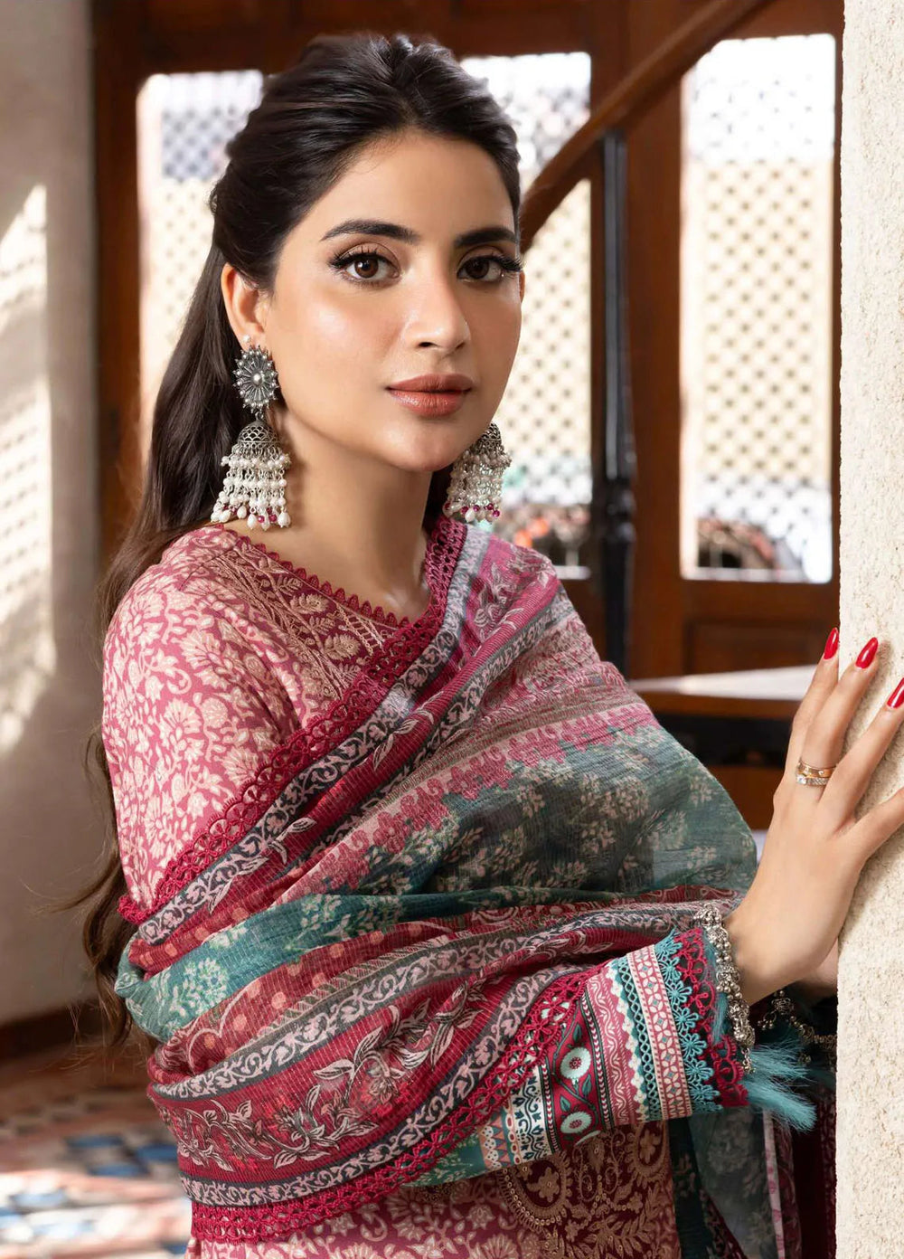 Rania By Asim Jofa Embroidered Cotton Unstitched Suit 3 Piece AJ23RN AJRW-07 - Winter Collection