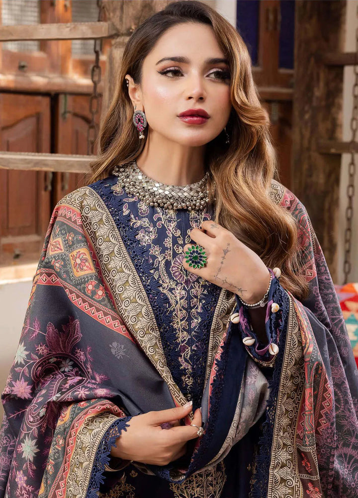 Rania By Asim Jofa Embroidered Cotton Unstitched Suit 3 Piece AJ23RN AJRW-31 - Winter Collection