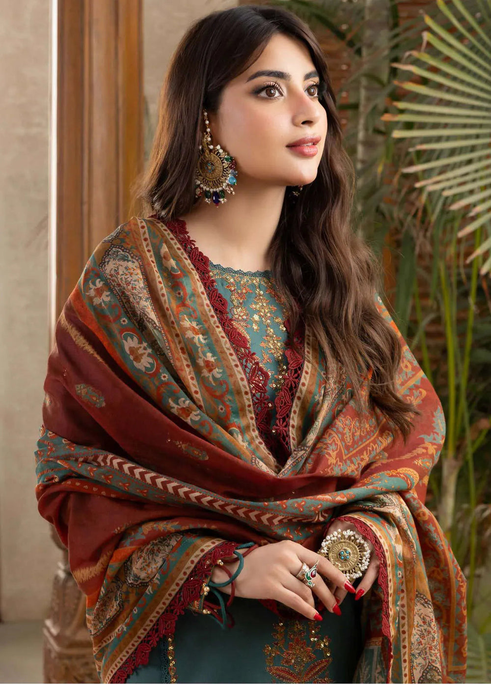 Rania By Asim Jofa Embroidered Cotton Unstitched Suit 3 Piece AJ23RN AJRW-32 - Winter Collection