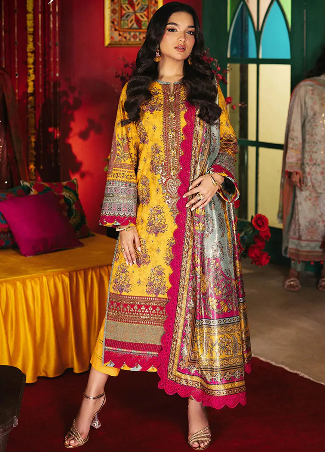 Rania By Asim Jofa Embroidered Jacquard Suit Unstitched 3 Piece AJ24R AJRA-16 - Festive Collection