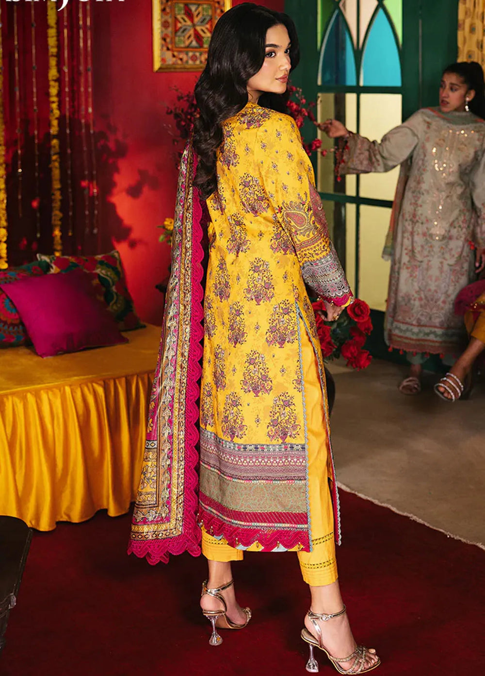 Rania By Asim Jofa Embroidered Jacquard Suit Unstitched 3 Piece AJ24R AJRA-16 - Festive Collection