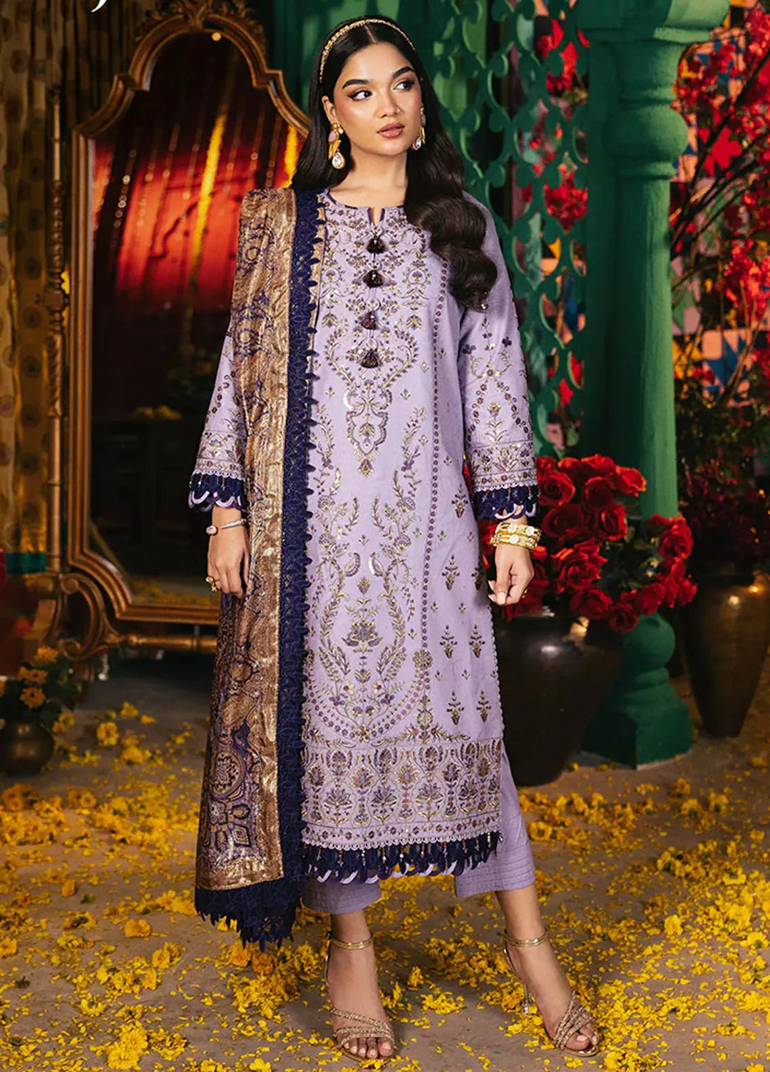 Rania By Asim Jofa Embroidered Jacquard Suit Unstitched 3 Piece AJ24R AJRA-19 - Festive Collection