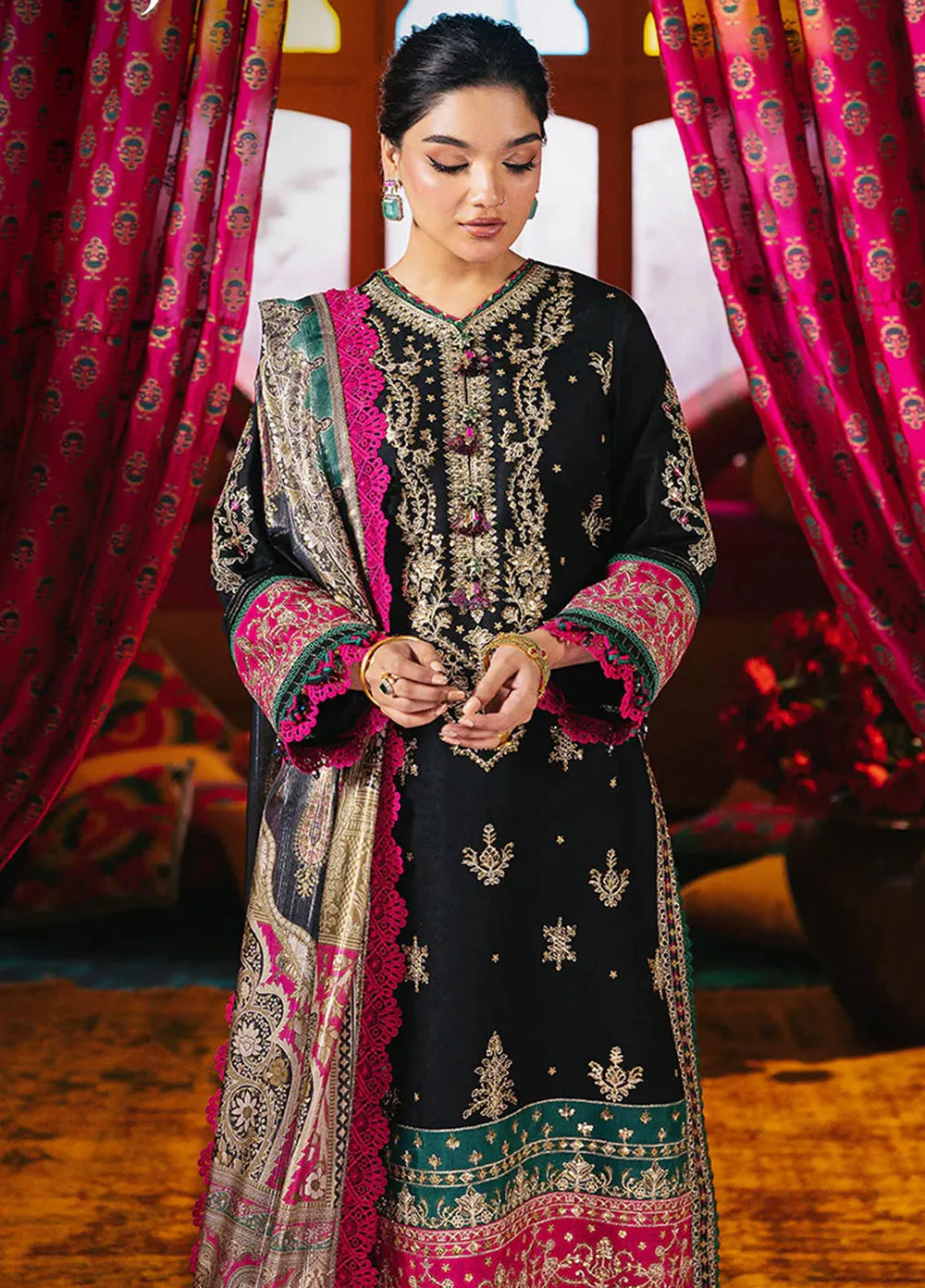 Rania By Asim Jofa Embroidered Jacquard Suit Unstitched 3 Piece AJ24R AJRA-20 - Festive Collection