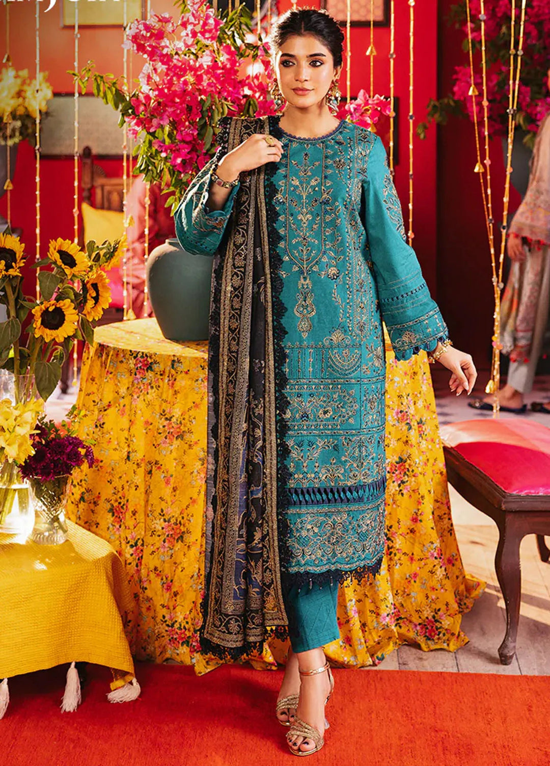 Rania By Asim Jofa Embroidered Jacquard Suit Unstitched 3 Piece AJ24R AJRA-21 - Festive Collection