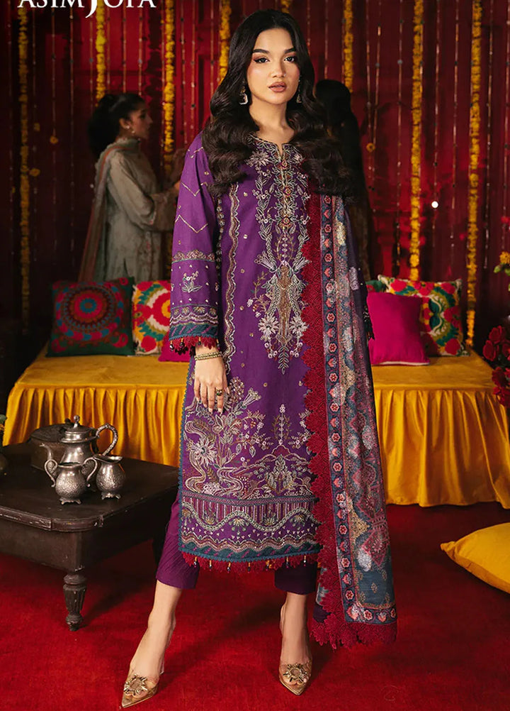 Rania By Asim Jofa Embroidered Jacquard Suit Unstitched 3 Piece AJ24R AJRA-22 - Festive Collection