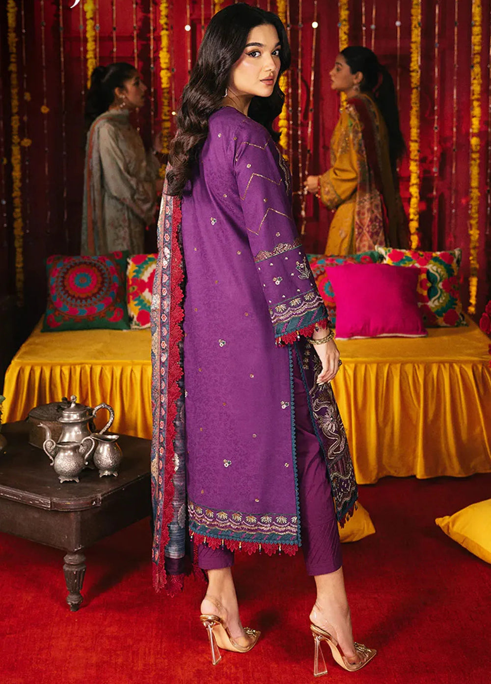 Rania By Asim Jofa Embroidered Jacquard Suit Unstitched 3 Piece AJ24R AJRA-22 - Festive Collection