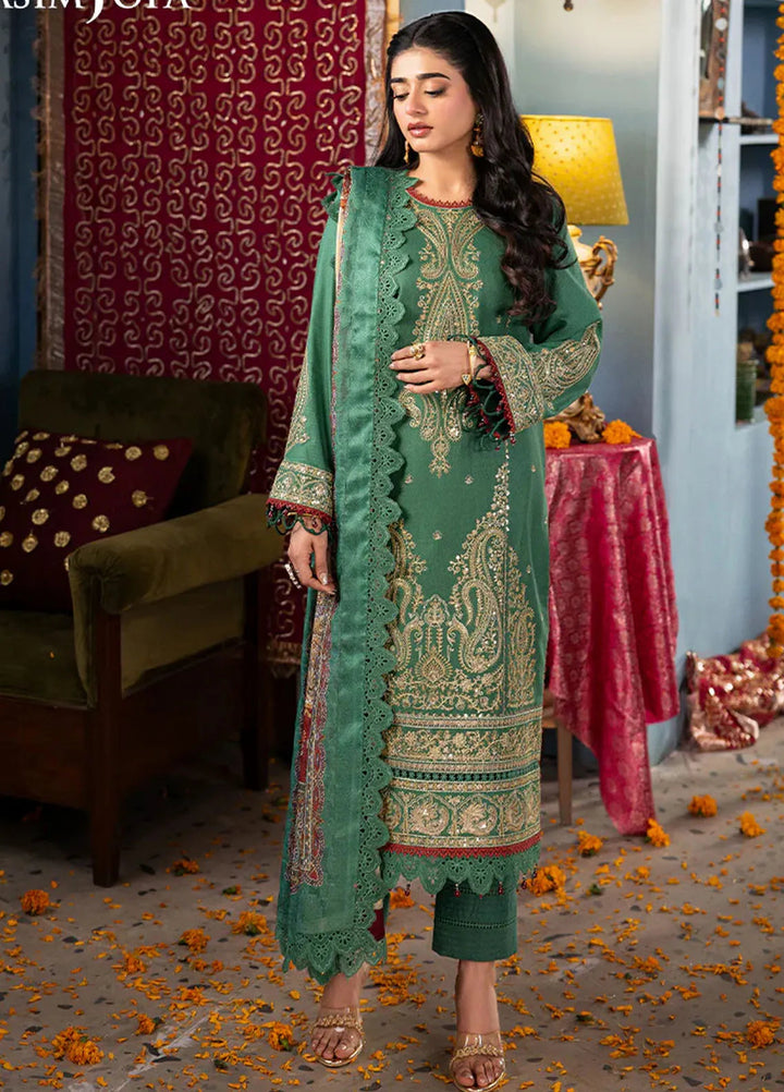 Rania By Asim Jofa Embroidered Jacquard Suit Unstitched 3 Piece AJ24R AJRA-25 - Festive Collection