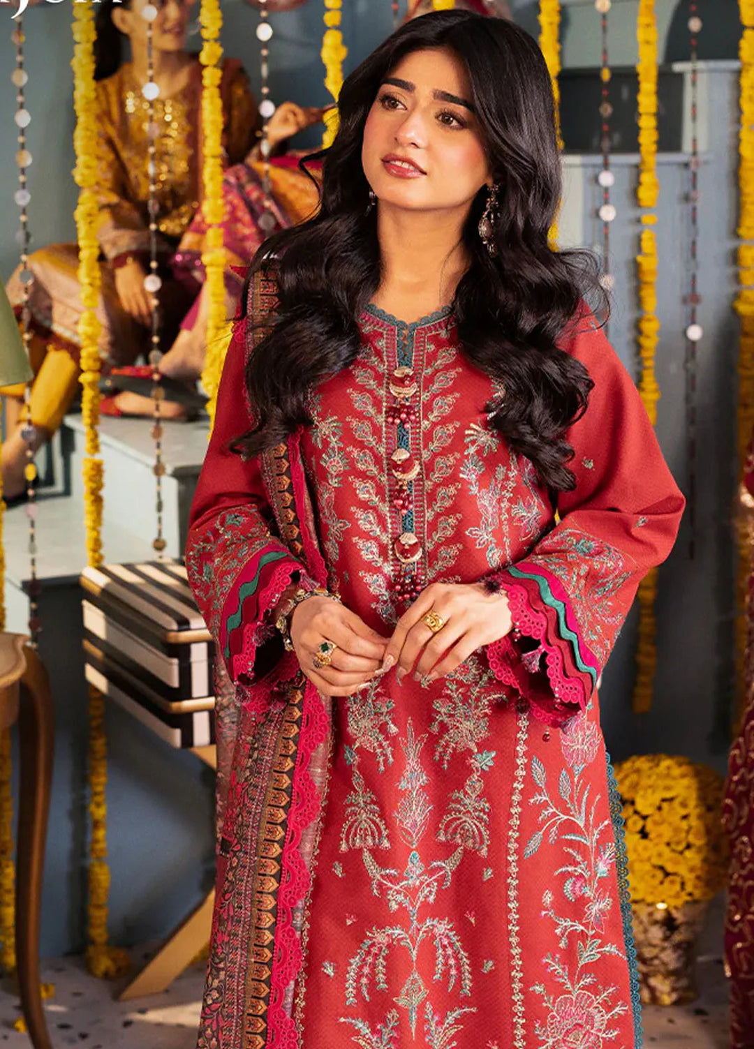 Rania By Asim Jofa Embroidered Jacquard Suit Unstitched 3 Piece AJ24R AJRA-26 - Festive Collection