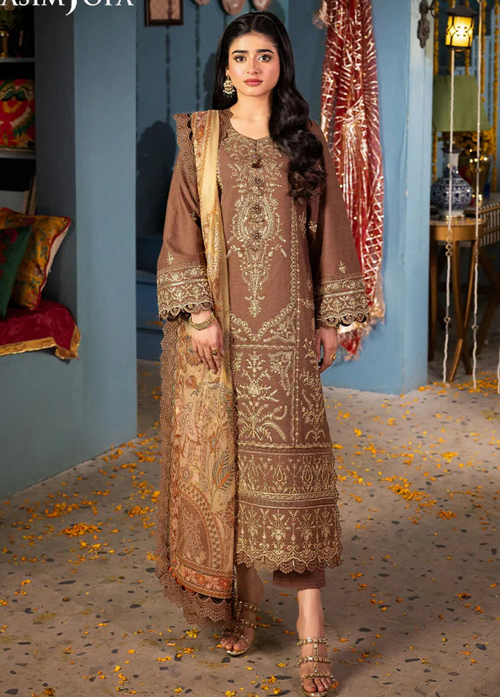 Rania By Asim Jofa Embroidered Jacquard Suit Unstitched 3 Piece AJ24R AJRA-28 - Festive Collection