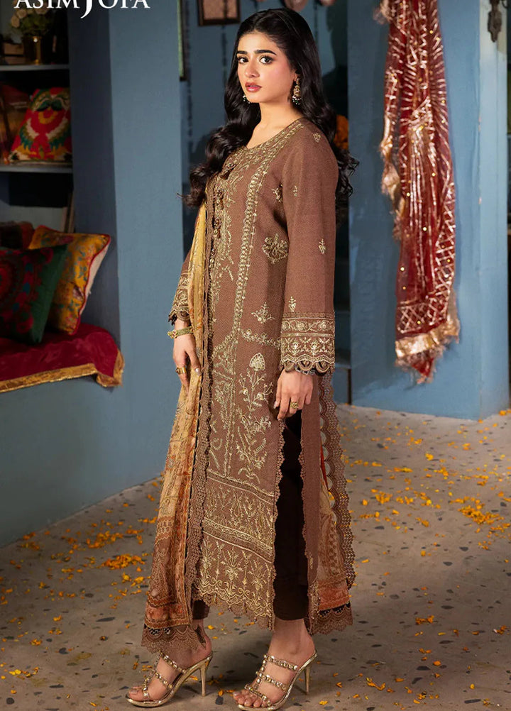 Rania By Asim Jofa Embroidered Jacquard Suit Unstitched 3 Piece AJ24R AJRA-28 - Festive Collection