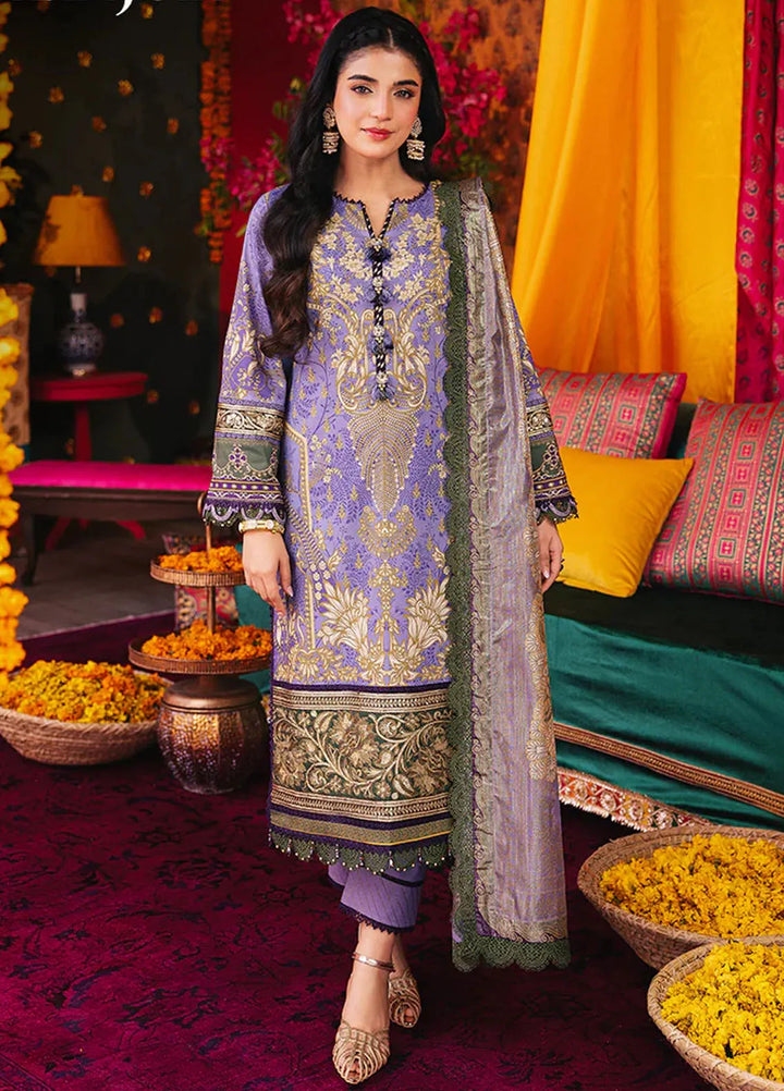 Rania By Asim Jofa Embroidered Lawn Suit Unstitched 3 Piece AJ24R AJRA-17 - Festive Collection
