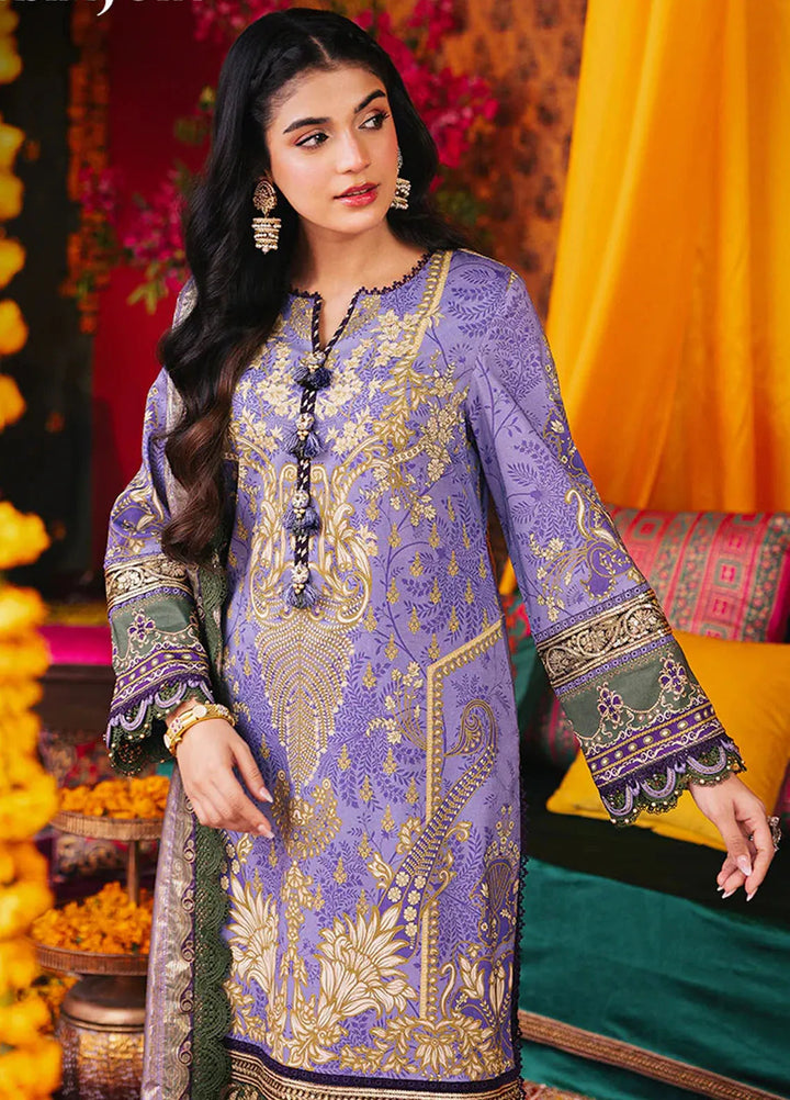 Rania By Asim Jofa Embroidered Lawn Suit Unstitched 3 Piece AJ24R AJRA-17 - Festive Collection