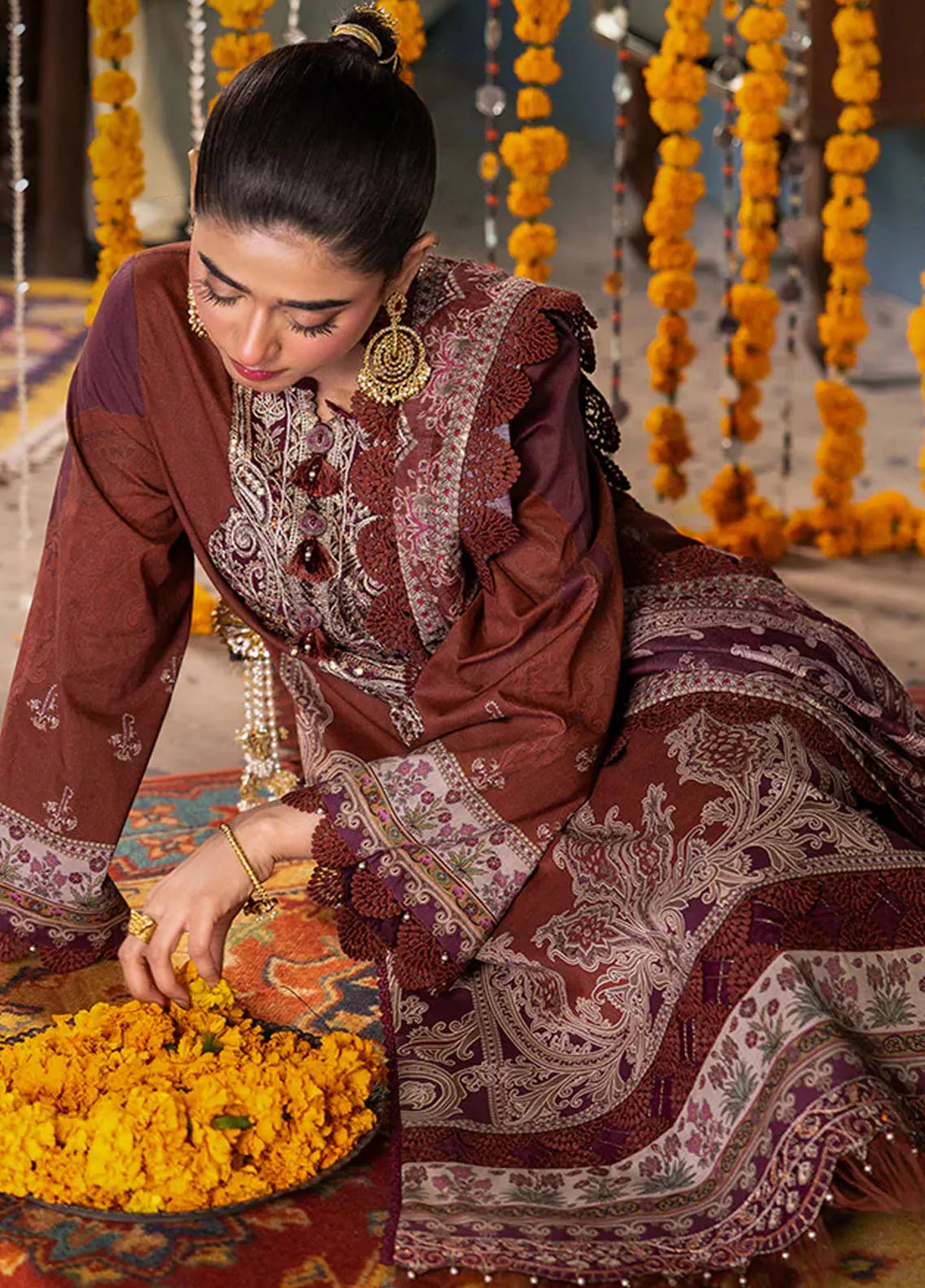 Rania By Asim Jofa Embroidered Lawn Suit Unstitched 3 Piece AJ24R AJRA-18 - Festive Collection