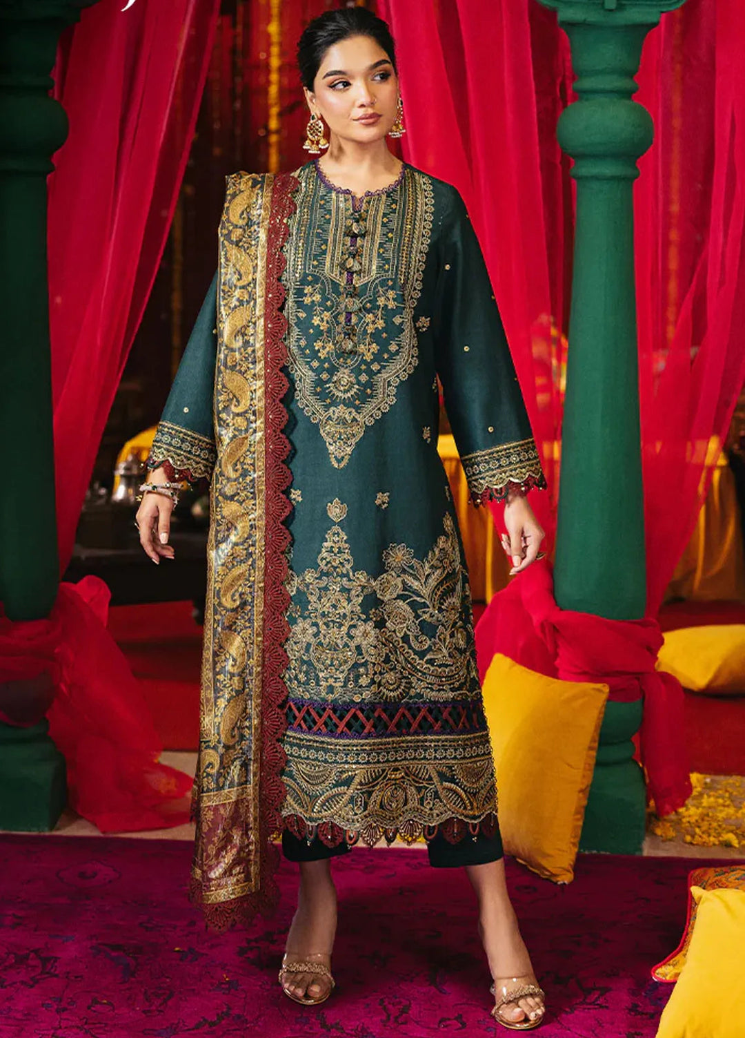 Rania By Asim Jofa Embroidered Lawn Suit Unstitched 3 Piece AJ24R AJRA-30 - Festive Collection