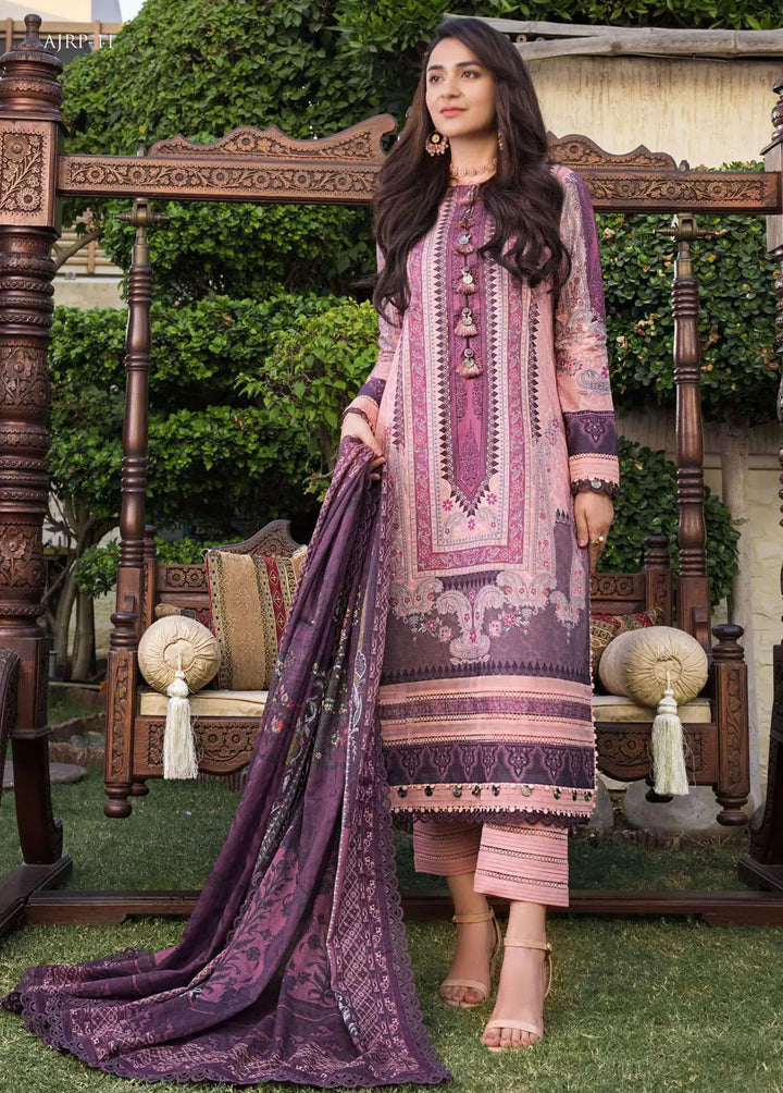 Rania by Asim Jofa Embroidered Lawn Unstitched Suit 2 Piece AJ23R AJRP-11 - Summer Collection