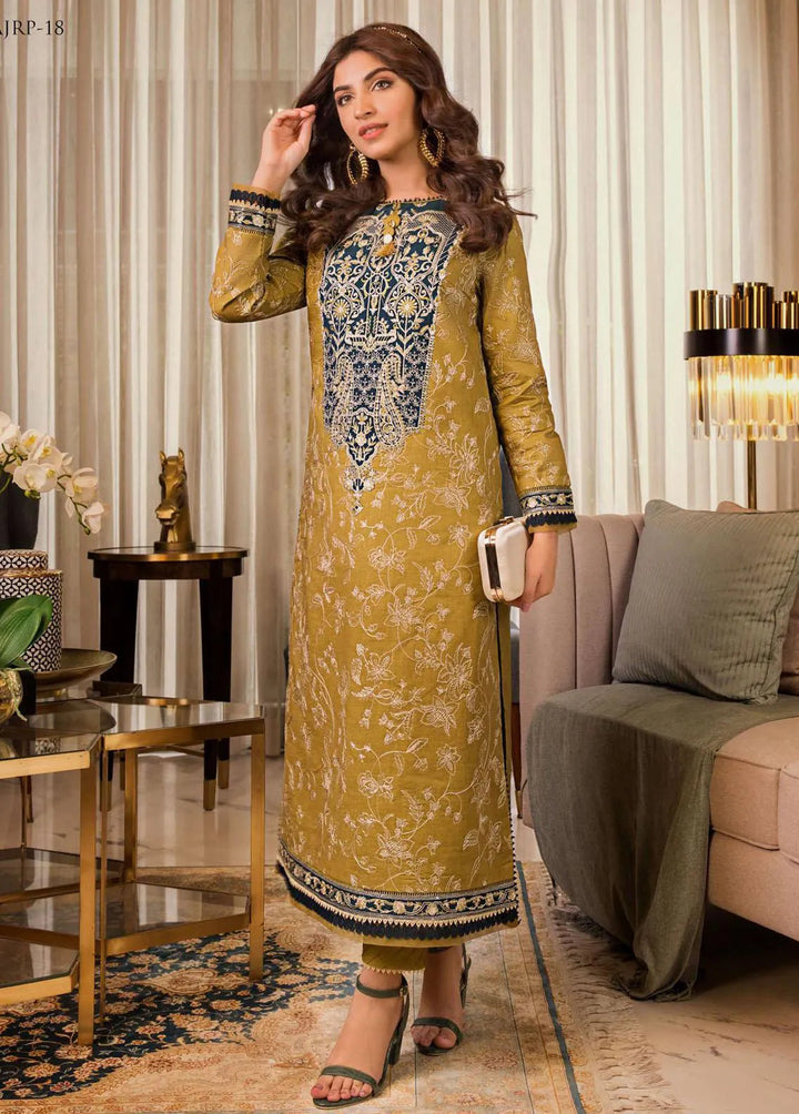 Rania by Asim Jofa Embroidered Lawn Unstitched Suit 2 Piece AJ23R AJRP-18 - Summer Collection