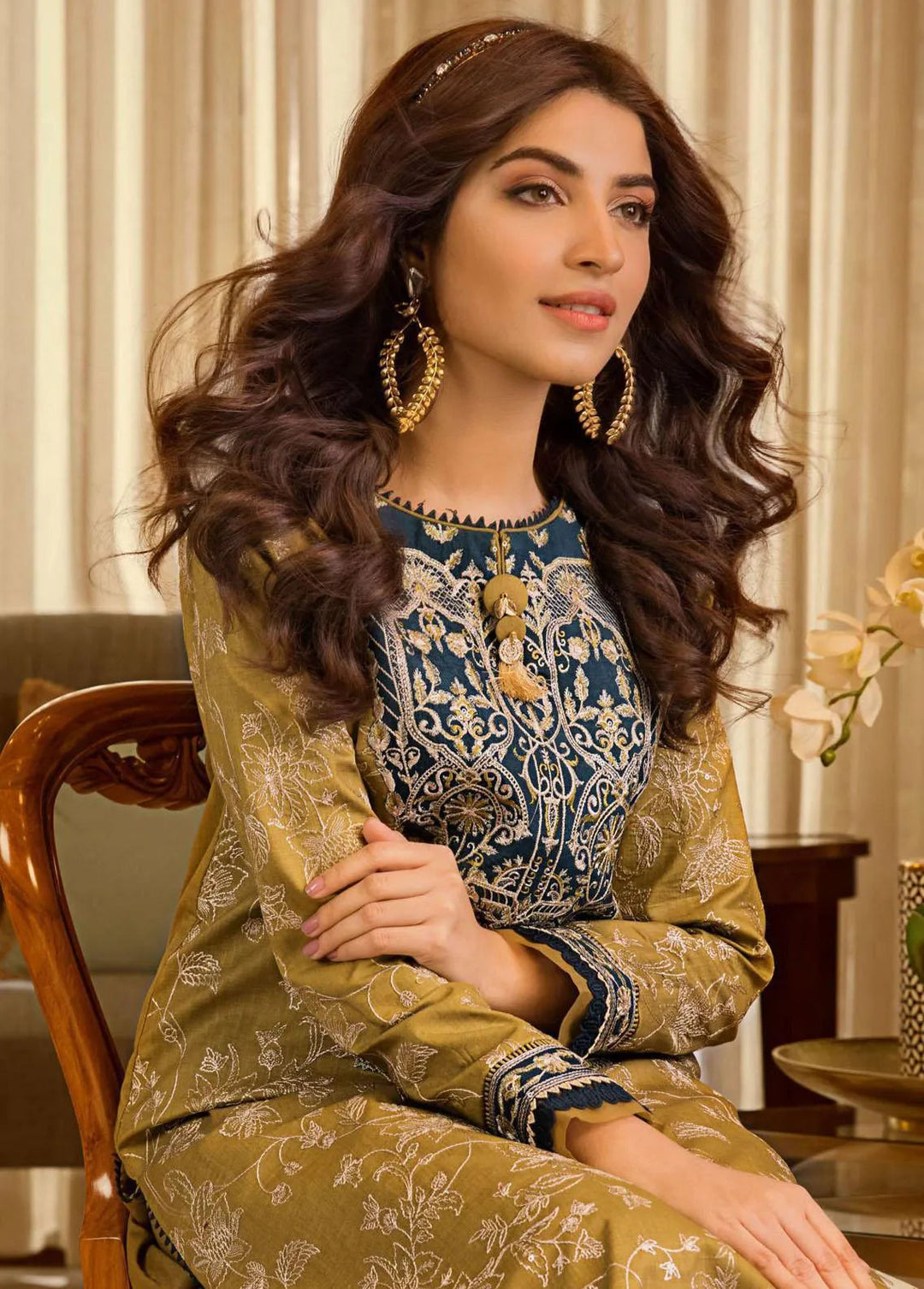 Rania by Asim Jofa Embroidered Lawn Unstitched Suit 2 Piece AJ23R AJRP-18 - Summer Collection