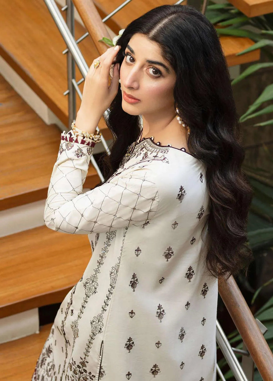 Rania by Asim Jofa Embroidered Lawn Unstitched Suit 2 Piece AJ23R AJRP-27 - Summer Collection