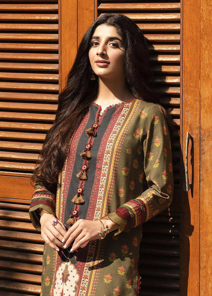 Rania by Asim Jofa Embroidered Lawn Unstitched Suit 2 Piece AJ23R AJRP-30 - Summer Collection