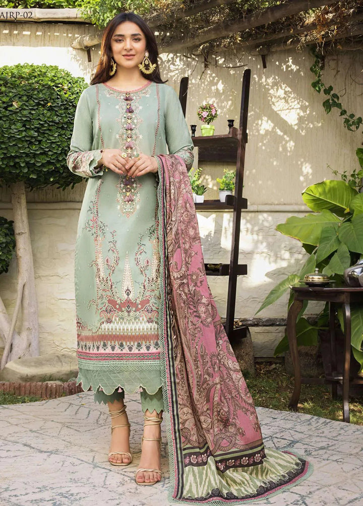 Rania by Asim Jofa Embroidered Lawn Unstitched Suit 3 Piece AJ23R AJRP-02 - Summer Collection