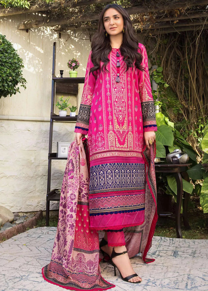 Rania by Asim Jofa Embroidered Lawn Unstitched Suit 3 Piece AJ23R AJRP-04 - Summer Collection