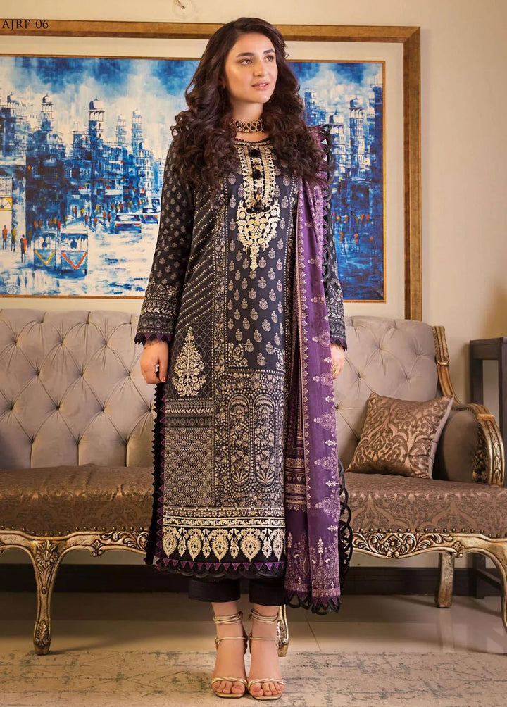 Rania by Asim Jofa Embroidered Lawn Unstitched Suit 3 Piece AJ23R AJRP-06 - Summer Collection