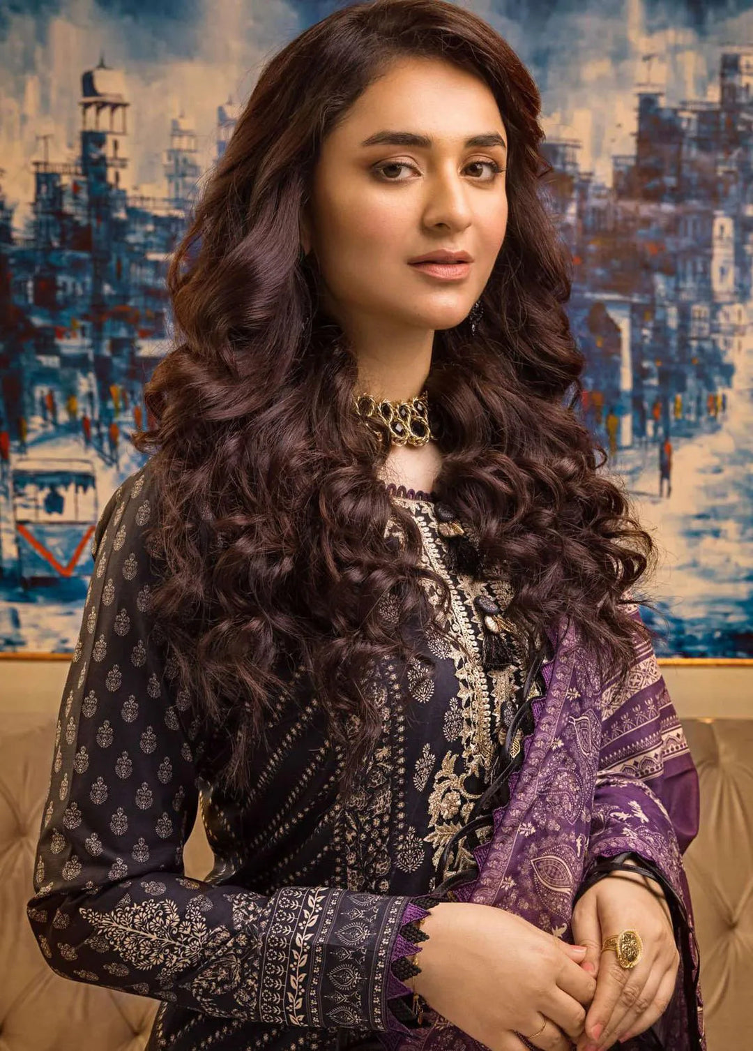 Rania by Asim Jofa Embroidered Lawn Unstitched Suit 3 Piece AJ23R AJRP-06 - Summer Collection