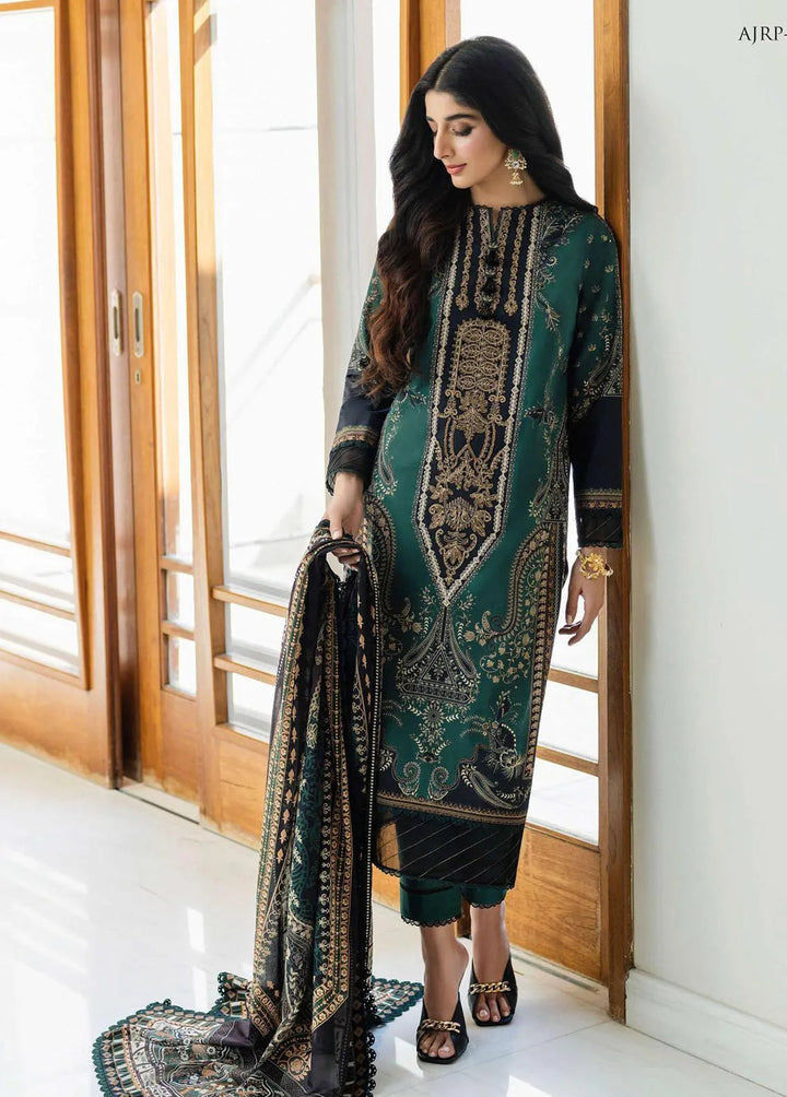 Rania by Asim Jofa Embroidered Lawn Unstitched Suit 3 Piece AJ23R AJRP-28 - Summer Collection