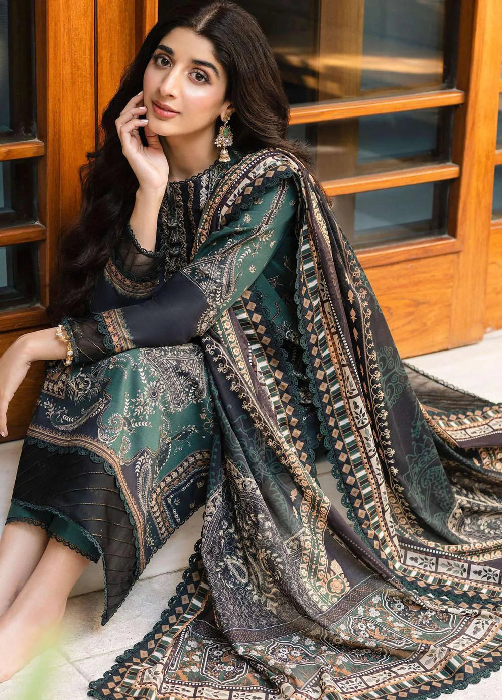 Rania by Asim Jofa Embroidered Lawn Unstitched Suit 3 Piece AJ23R AJRP-28 - Summer Collection