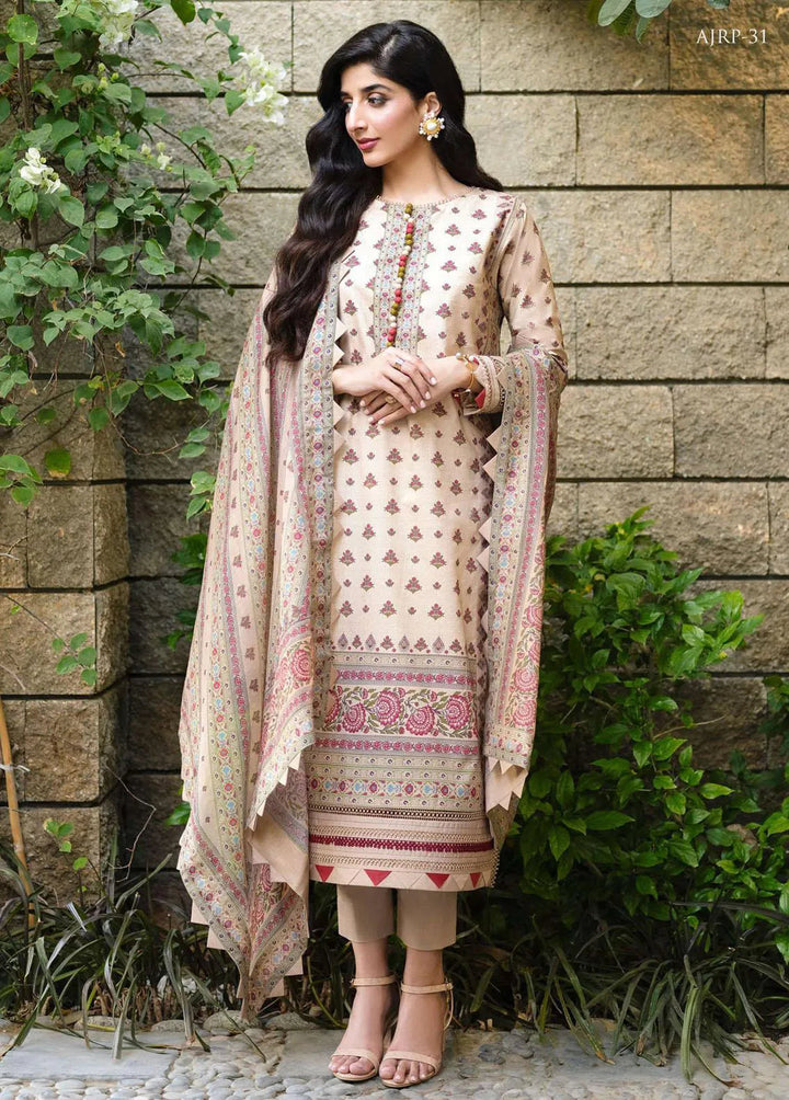 Rania by Asim Jofa Embroidered Lawn Unstitched Suit 3 Piece AJ23R AJRP-31 - Summer Collection