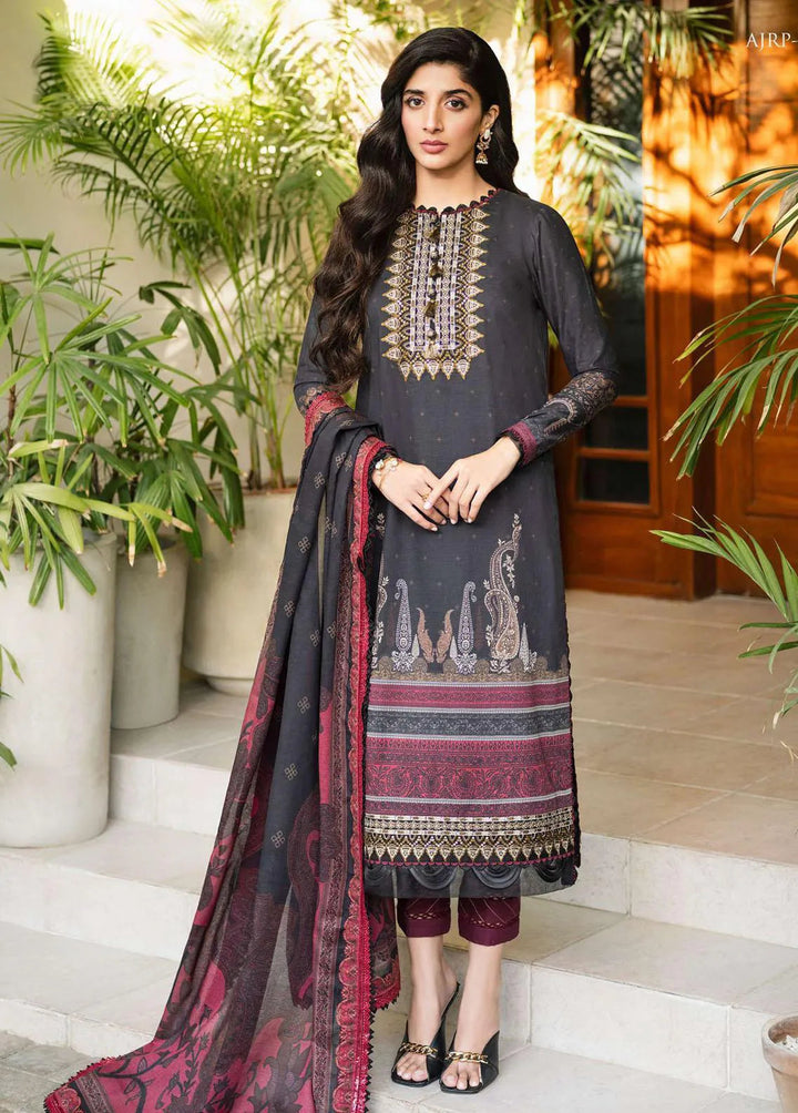 Rania by Asim Jofa Embroidered Lawn Unstitched Suit 3 Piece AJ23R AJRP-32 - Summer Collection