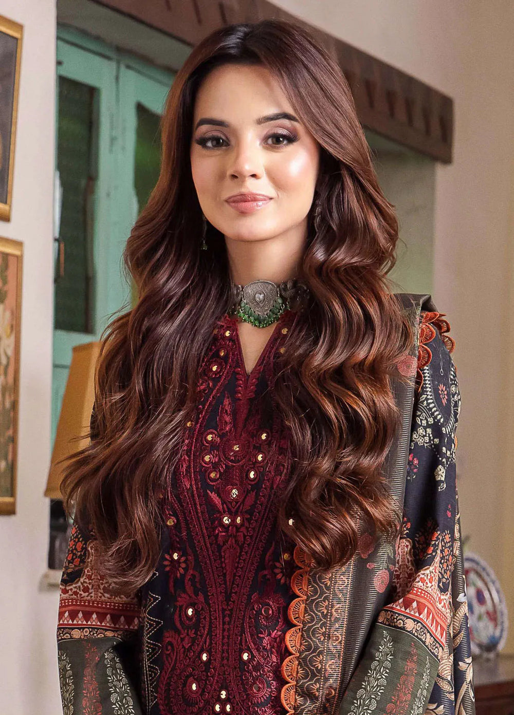 Rania By Asim Jofa Embroidered Slub Unstitched Suit 3 Piece AJ23RN AJRW-10 - Winter Collection