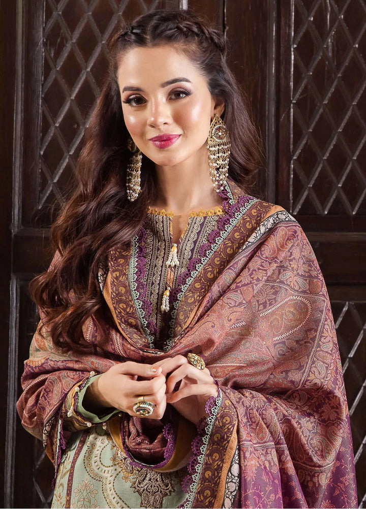 Rania By Asim Jofa Embroidered Slub Unstitched Suit 3 Piece AJ23RN AJRW-15 - Winter Collection