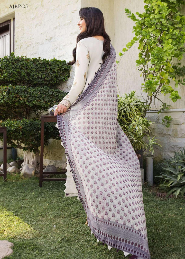 Rania by Asim Jofa Embroidered Lawn Suits Unstitched 2 Piece AJ23R AJRP-05 - Summer Collection