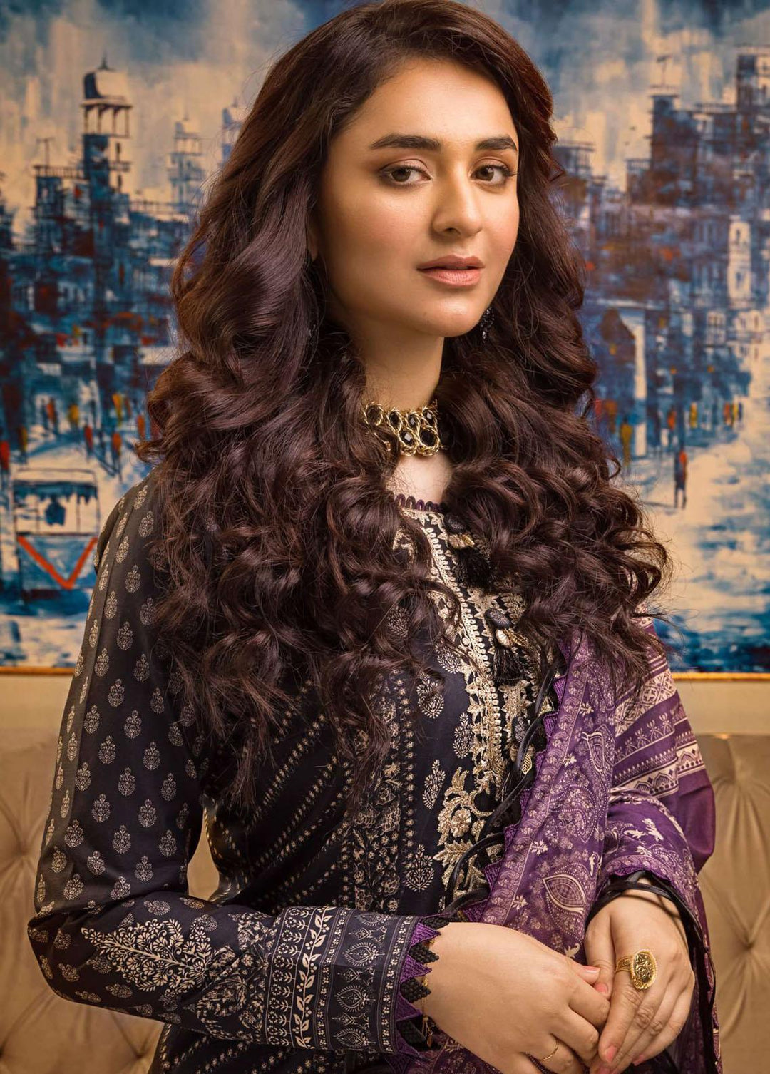 Rania by Asim Jofa Embroidered Lawn Suits Unstitched 3 Piece AJ23R AJRP-06 - Summer Collection