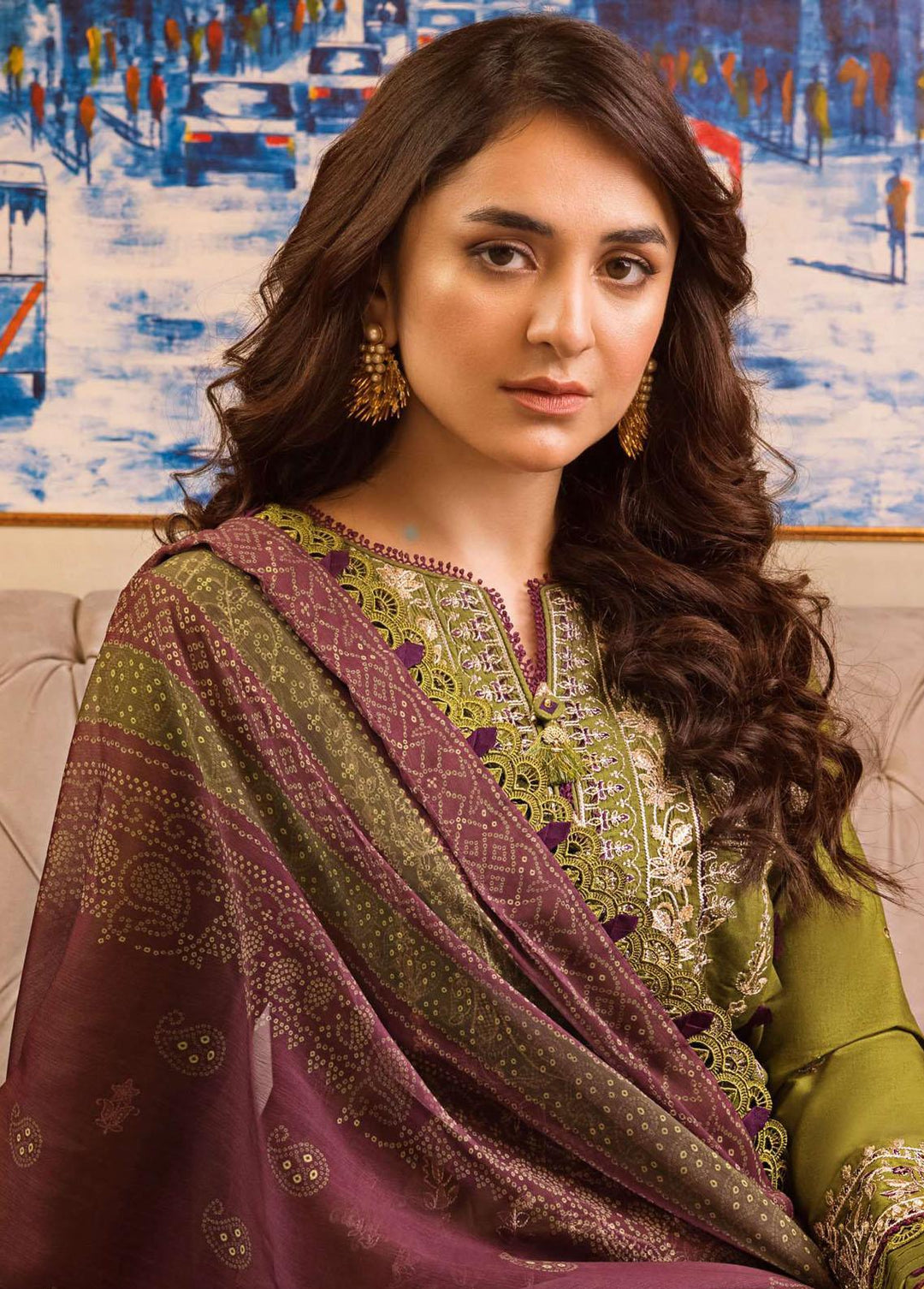 Rania by Asim Jofa Embroidered Lawn Suits Unstitched 3 Piece AJ23R AJRP-07 - Summer Collection