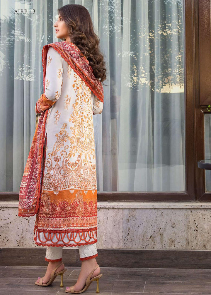 Rania by Asim Jofa Printed Lawn Suits Unstitched 2 Piece AJ23R AJRP-13 - Summer Collection