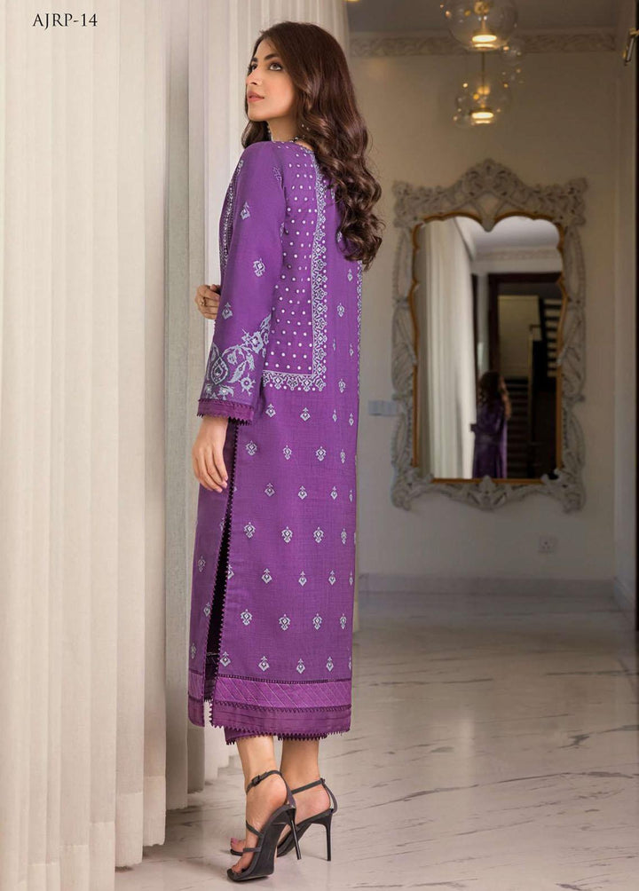 Rania by Asim Jofa Embroidered Lawn Suits Unstitched 2 Piece AJ23R AJRP-14 - Summer Collection