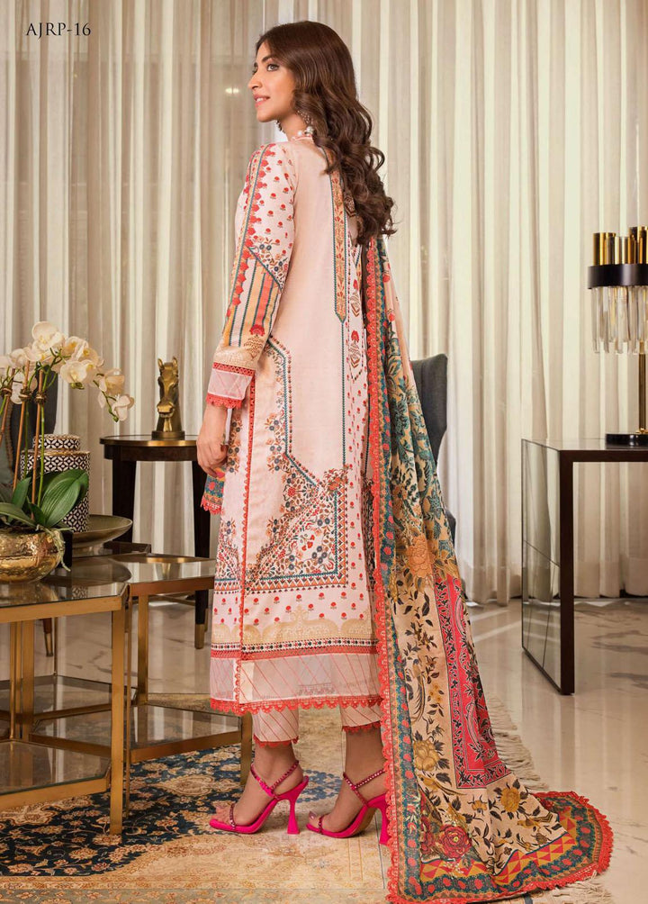 Rania by Asim Jofa Embroidered Lawn Suits Unstitched 2 Piece AJ23R AJRP-16 - Summer Collection