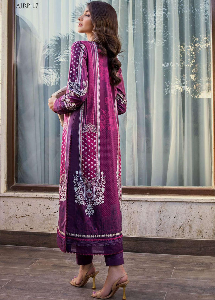 Rania by Asim Jofa Embroidered Lawn Suits Unstitched 2 Piece AJ23R AJRP-17 - Summer Collection