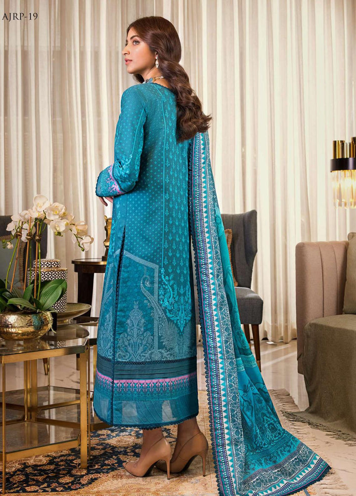 Rania by Asim Jofa Embroidered Lawn Suits Unstitched 3 Piece AJ23R AJRP-19 - Summer Collection
