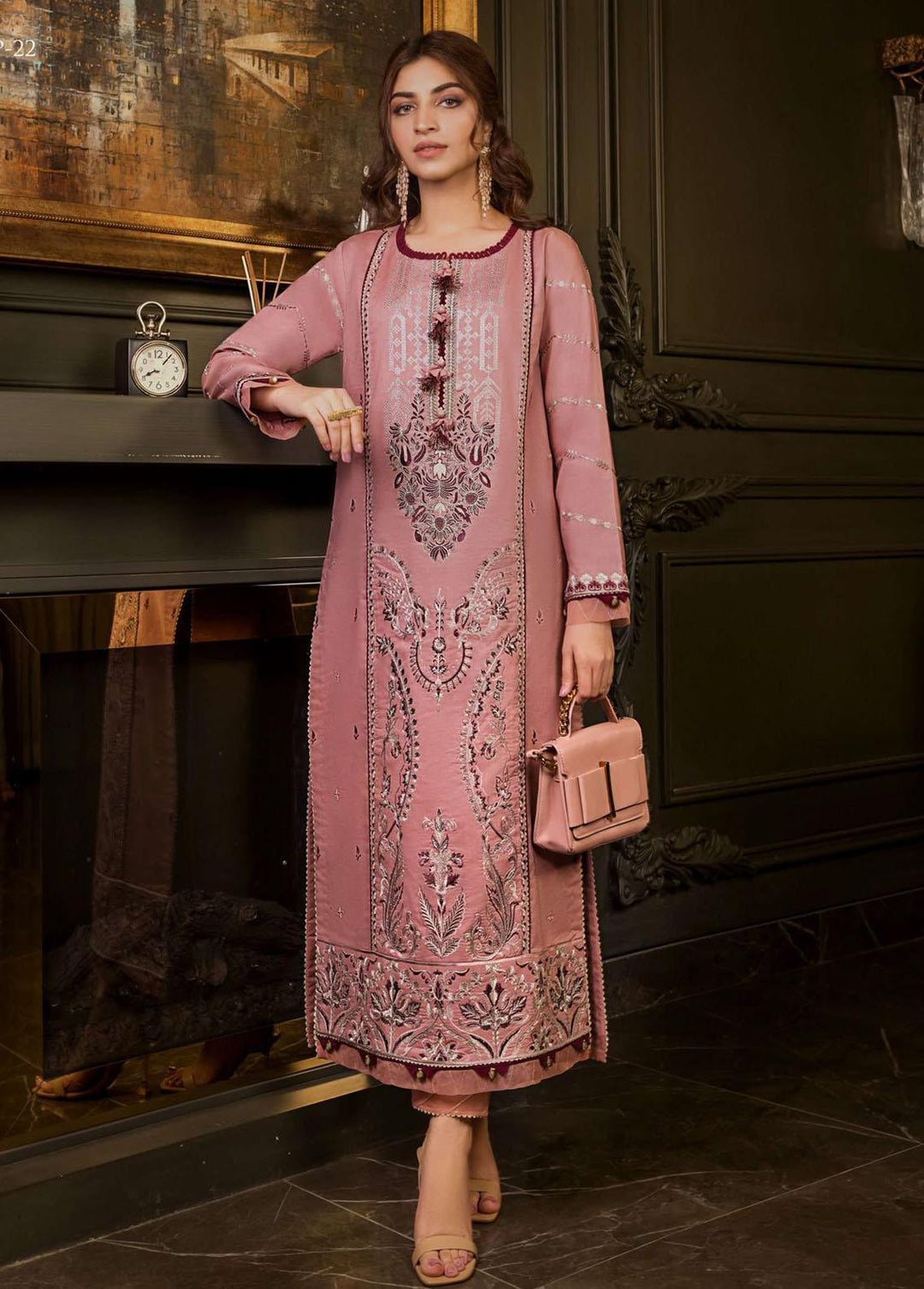 Rania by Asim Jofa Embroidered Lawn Suits Unstitched 2 Piece AJ23R AJRP-22 - Summer Collection