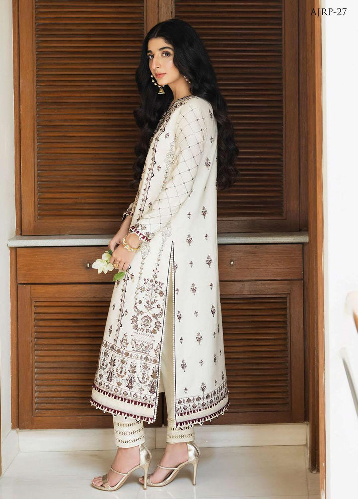 Rania by Asim Jofa Embroidered Lawn Suits Unstitched 2 Piece AJ23R AJRP-27 - Summer Collection